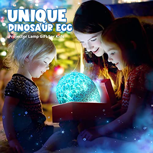 STRAWBETTER Dinosaur Egg Night Light Toys 2-in-1 Dino & Star Projector for Kids 3-5 6 7 8 9 10 Year Old Boy Girls Nights Lights Lamp Boys Christmas Birthday Gifts for Kid Age 3-12 Stocking Stuffers - Image 4