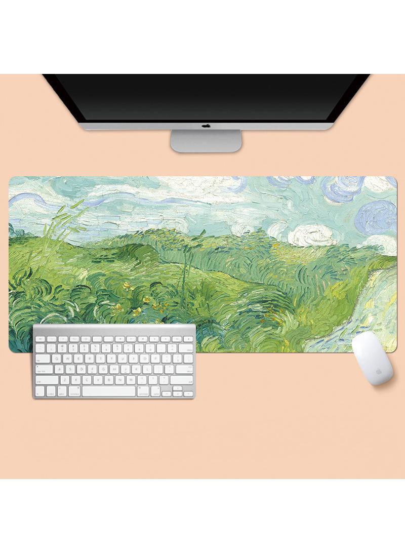 Y&D Van Gogh'S Oil And Landscape Paintings Gaming Mouse Pad Extended Large Mat Desk Pad Stitched Edges Mousepad Long Mouse Pad And Non-Slip Rubber Base Mice Pad 800X300X4mm  - Image 1