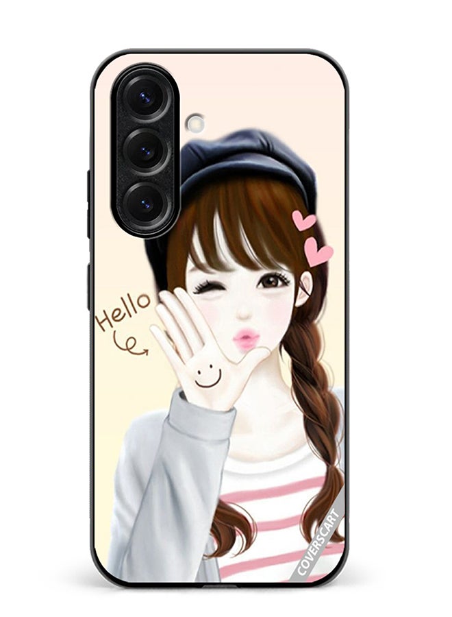 VR CREATIVE Protective Case Cover For Samsung Galaxy S25 Hello Girl Design Multicolour