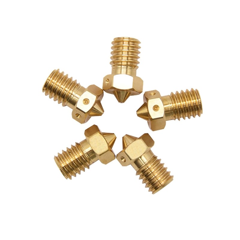 E3D V6 Brass Nozzle 0 4mm M6 Thread for 1 75mm Filament 3D Printer Accessories 5PCS - Image 2