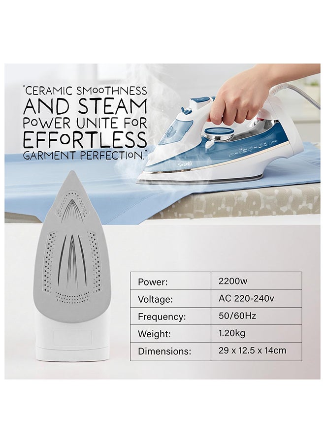 ساتشي جهاز كي بالبخار مع قاعدة من السيراميك بقدرة 2200 وات 320 ml 2200 W NL-IR-394C-BL أبيض/أزرق - Image 5