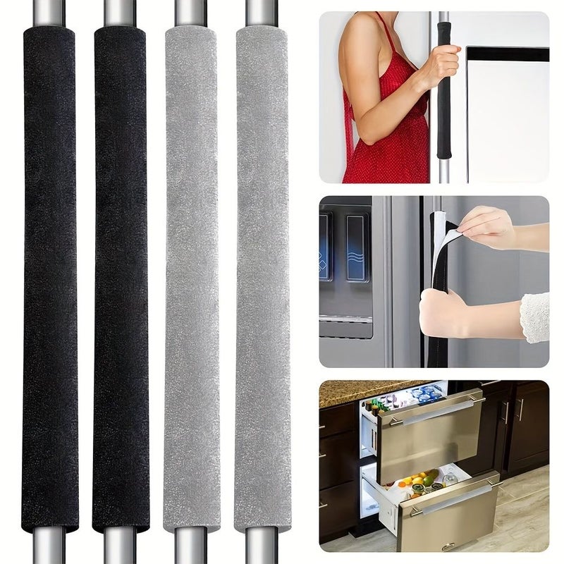 Red 2 Piece Fridge Door Handle Cover Set Non Slip Kitchen Decor Protector - Image 1