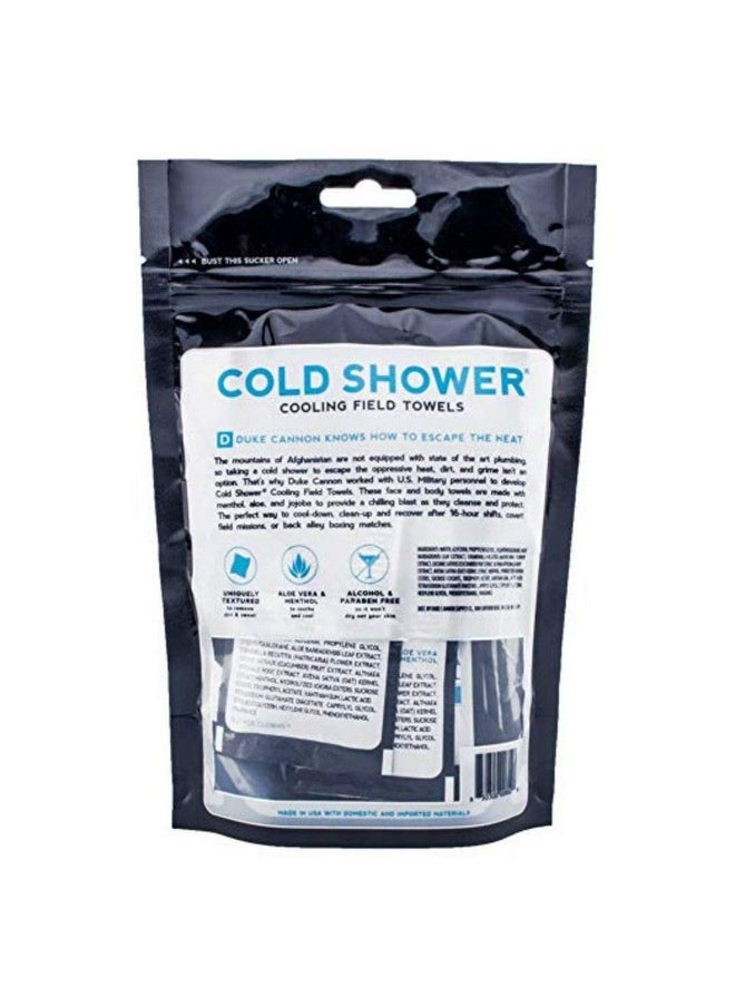 Duke Cannon Supply Co. Uke Cannon Supply Co. Cold Shower Cooling Field Towel And Body Wipes Pack Of 15 Individually Wrapped Cooling Towelettes For Face Hands And Body  - Image 3