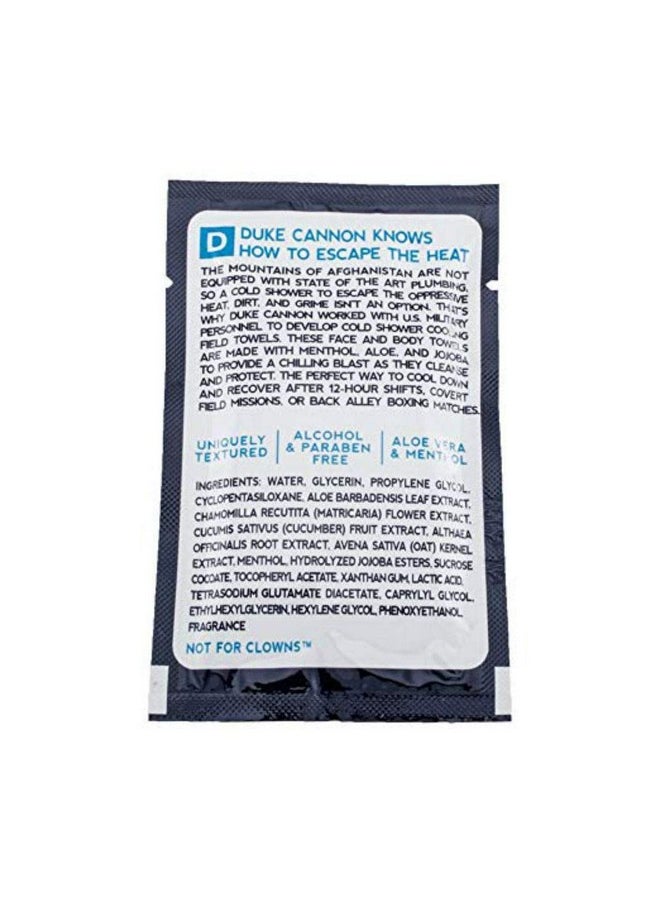 Duke Cannon Supply Co. Uke Cannon Supply Co. Cold Shower Cooling Field Towel And Body Wipes Pack Of 15 Individually Wrapped Cooling Towelettes For Face Hands And Body  - Image 4