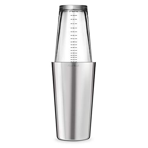 Final Touch Double-Wall Boston Shaker Set - Stainless Steel Mixing Glass with Silicone Seal - BPA-Free, Compact Storage - Leak-Proof Design - Cocktail Bartender Kit (FTA1852) - Image 1