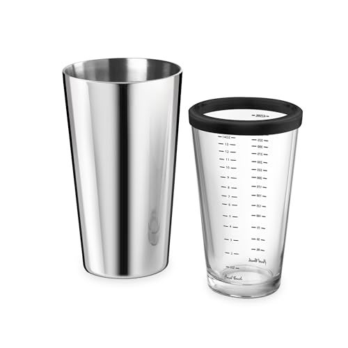 Final Touch Double-Wall Boston Shaker Set - Stainless Steel Mixing Glass with Silicone Seal - BPA-Free, Compact Storage - Leak-Proof Design - Cocktail Bartender Kit (FTA1852) - Image 3