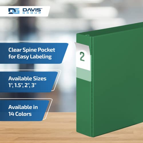 Davis Group Premium Economy 6-Pack 3-Ring Binders for School or Office, D-Ring Binders, 2 Inch, Green - Image 4
