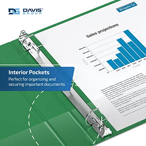 Davis Group Premium Economy 6-Pack 3-Ring Binders for School or Office, D-Ring Binders, 2 Inch, Green - Image 5