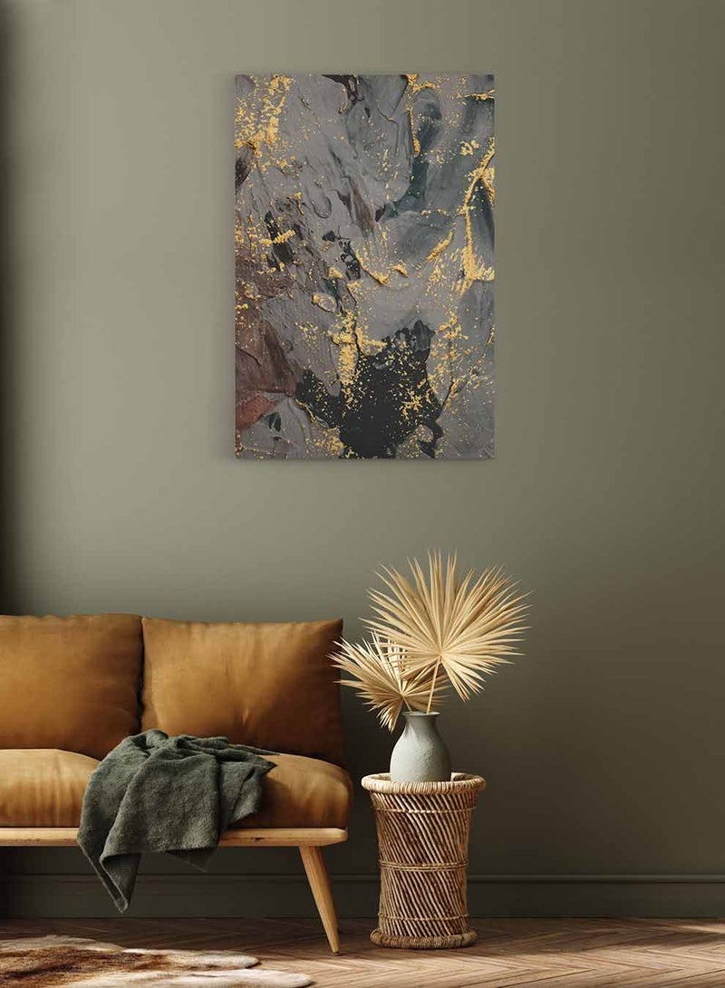 LOWHA Framed Canvas Wall Art Stretched Over Wooden Frame, Abstract Painting, For Home, Living Room, Office Decor - Image 3