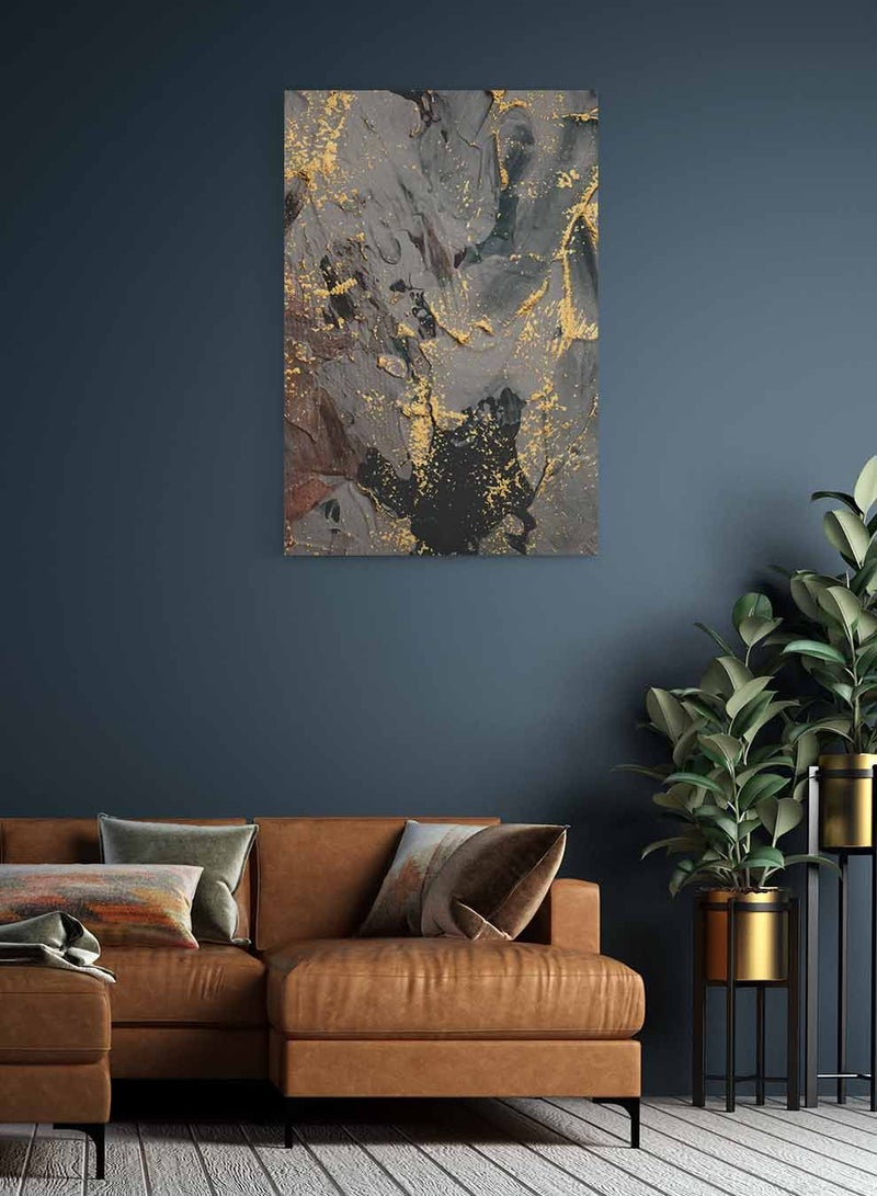 LOWHA Framed Canvas Wall Art Stretched Over Wooden Frame, Abstract Painting, For Home, Living Room, Office Decor - Image 2