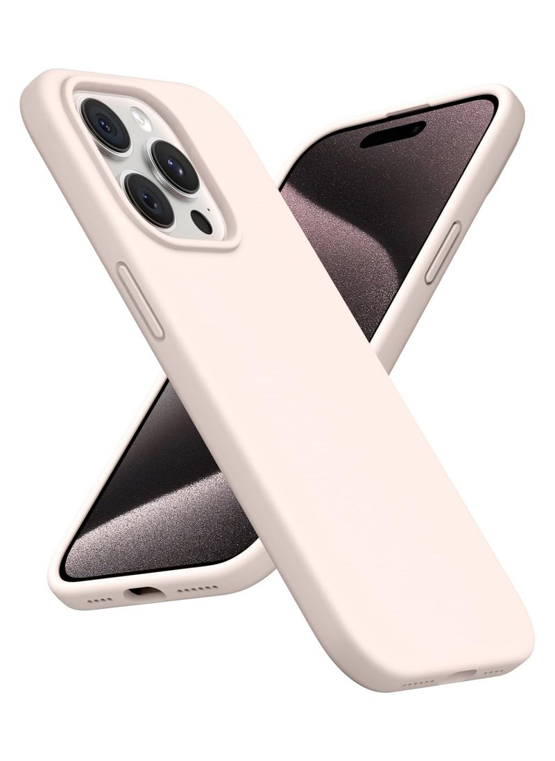 YoYoTech iPhone 15 Pro Max Case,Magnetic Liquid Silicone Compatible with MagSAFE Charging Strong Grade Drop Tested,Soft,Shockproof Protective Fiber Lining,Full Protection Cover-Pink 