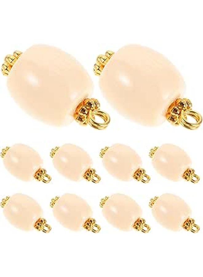 12mm Beige Vintage Flower Resin Buttons For Cheongsam Blazer Sewing DIY Craft - Image 1