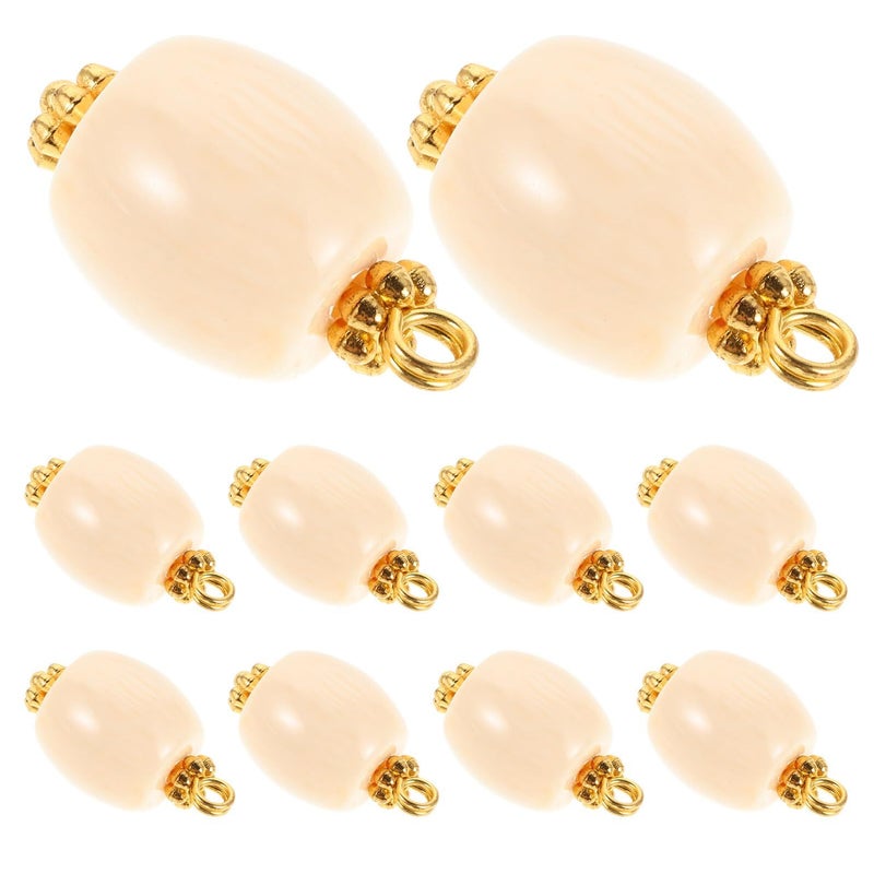 12mm Beige Vintage Flower Resin Buttons For Cheongsam Blazer Sewing DIY Craft - Image 2