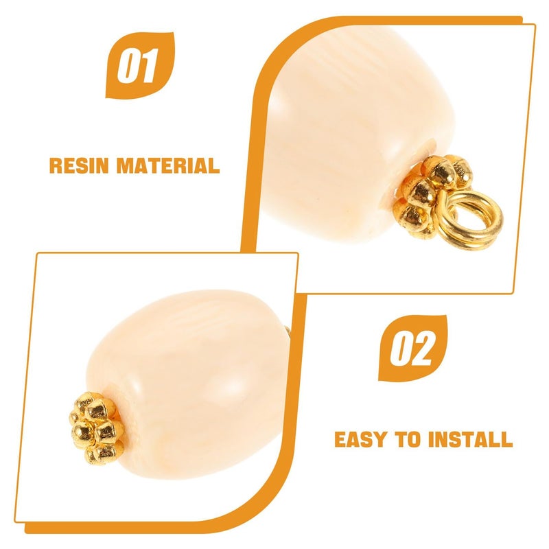 12mm Beige Vintage Flower Resin Buttons For Cheongsam Blazer Sewing DIY Craft - Image 4