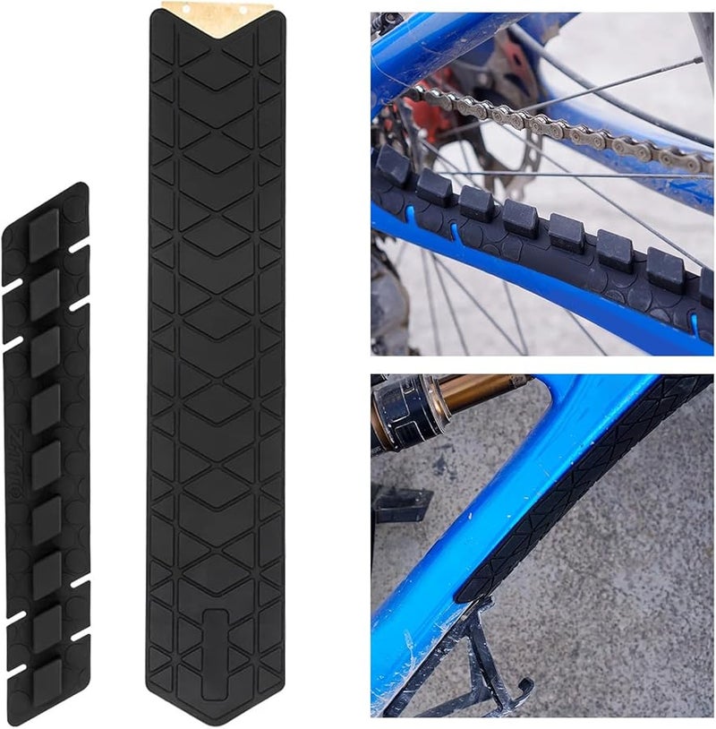 Black Waterproof Anti Slip Mountain Bike Frame Protector Cover Downtube Sticker - Image 1
