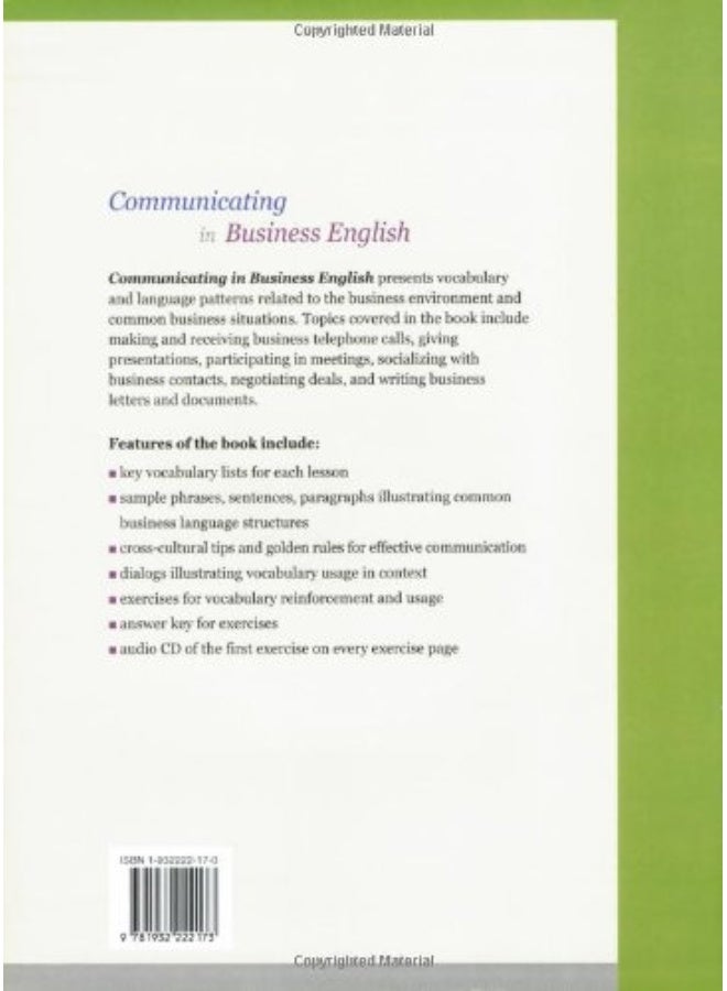 COMMUNICATING IN BUSINESS ENGLISH STUDENTS BOOK WITH AUDIO CD - Image 2