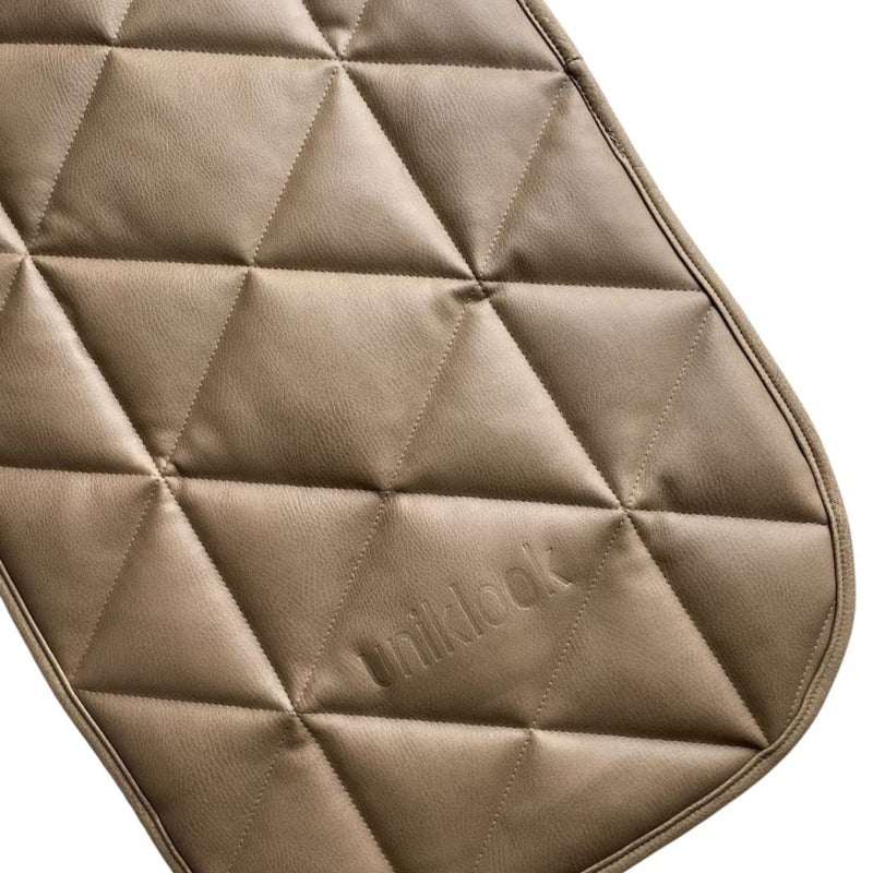Uniklook Quilted Padded Vegan Leather Portable Changing pad Mat  Play mat Baby Toddler Infant by Uniklook  Baby Diaper  Tummy Time Mat Crawling Play Time  Waterproof Baby Infant Floor Mat 16x30 Tan - Image 5