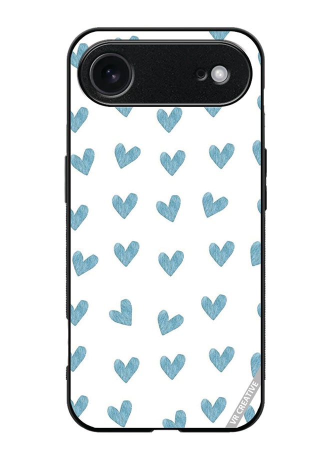 VR CREATIVE Protective Case Cover For Apple iPhone 17 Air Blue Heart Design Multicolour