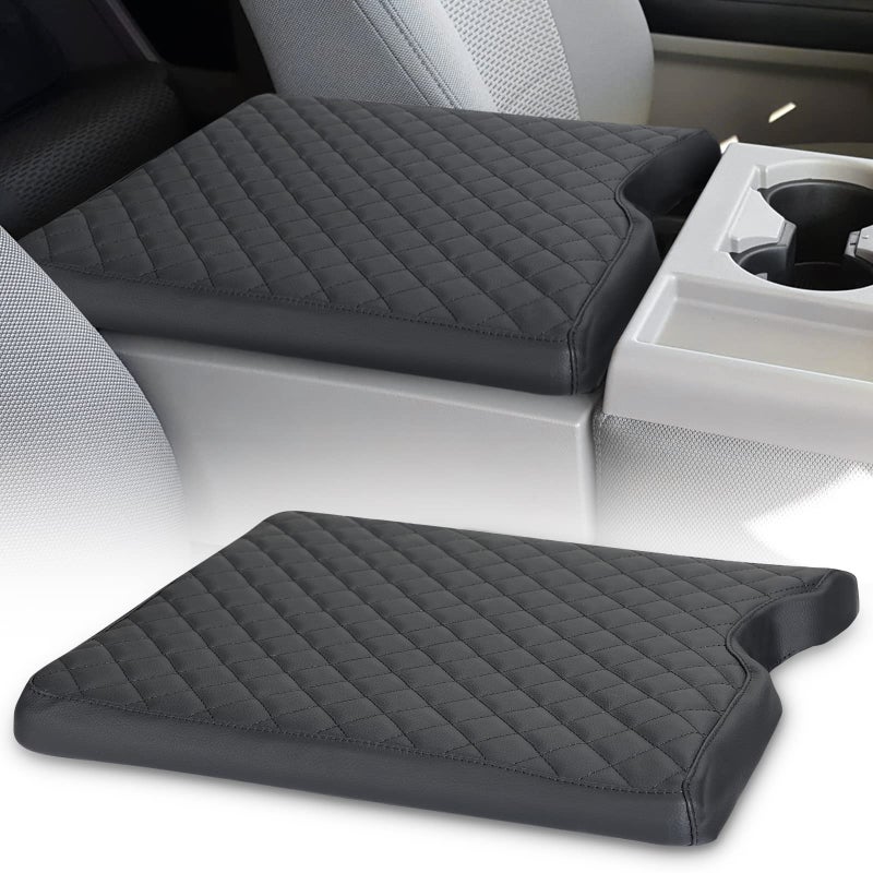 ISSYAUTO Center Console Cover Compatible with 2015-2023 F150, 2017-2023 F250 F350 F450 with 40/20/40 Jump Seat, Leather Armrest Cover Center Console Cushion (Jump Seat Only)