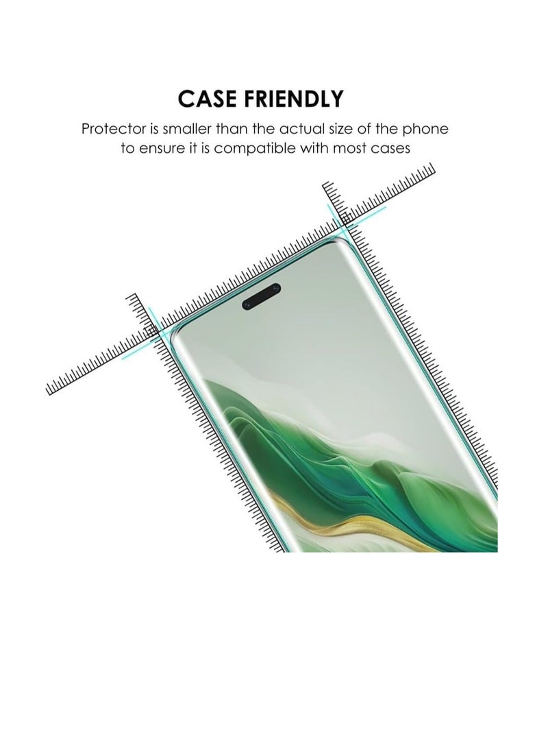 Full Glass Screen Protector For Honor Magic 6 Pro UV Tempered Glass Full Glue Cover Screen Protector For Fingerprint Unlock Screen Glass Film - Image 2