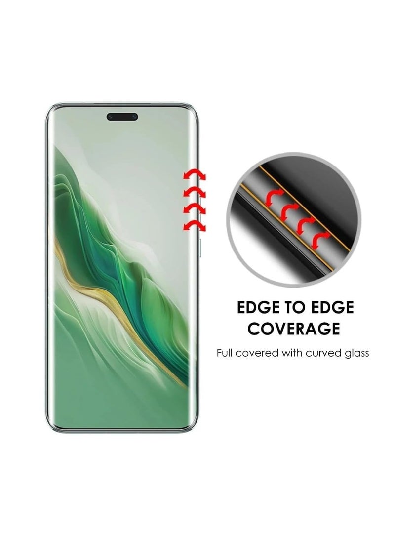 Full Glass Screen Protector For Honor Magic 6 Pro UV Tempered Glass Full Glue Cover Screen Protector For Fingerprint Unlock Screen Glass Film - Image 4