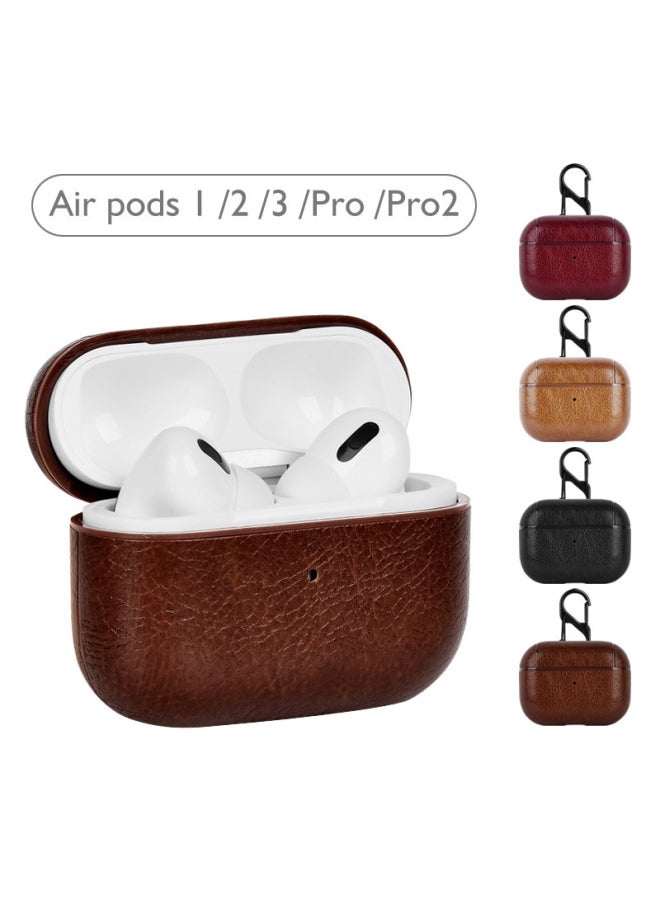 Generic - Applicable To Apple Wireless Bluetooth Headset Protective Cover Airpods2/3/4/pro2 Skin Conjoined Protection-Color:Light Brown-Model:Airpods Pro (carton Packaging) - Image 1