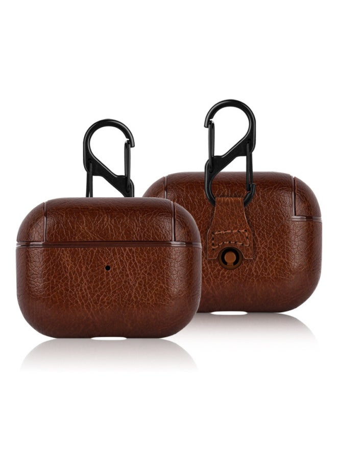 Generic - Applicable To Apple Wireless Bluetooth Headset Protective Cover Airpods2/3/4/pro2 Skin Conjoined Protection-Color:Light Brown-Model:Airpods Pro (carton Packaging) - Image 1