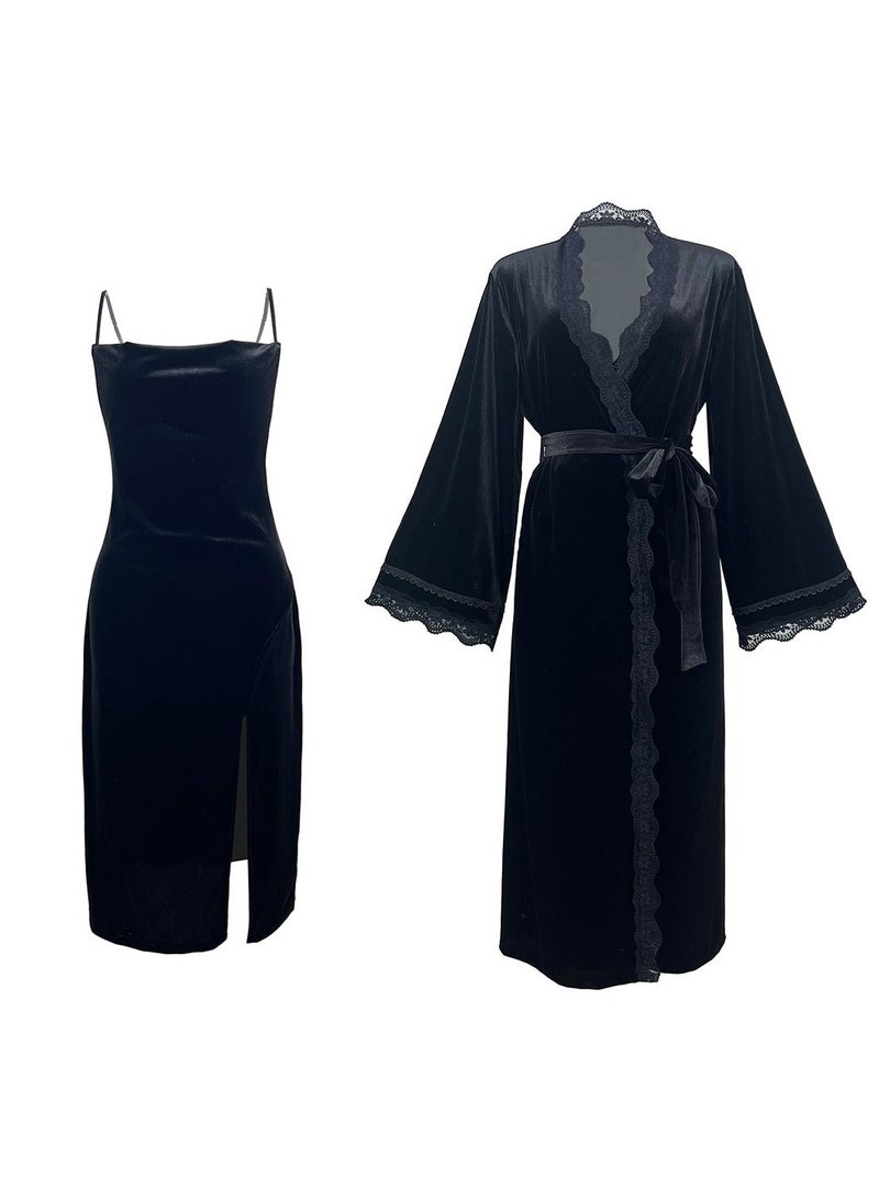 Two-Piece Nightgown And Nightgown Set