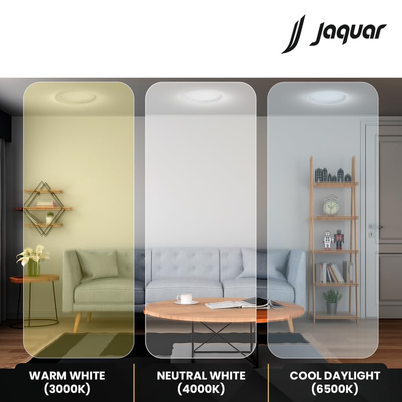 Jaquar 18W Areva Prime Round Downlight with Aluminum housing | 5 Year Warranty | Cool White (6500k) Sleek Backlit Design | Recessed Mounted False Ceiling | 152 mm Cutout |171x28 mm (Pack 1) - Image 4