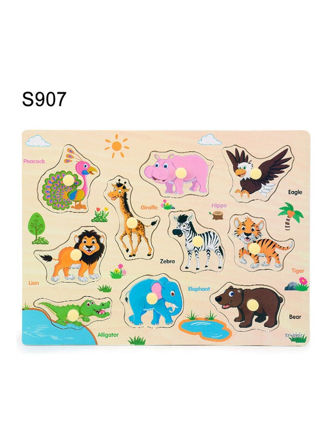 نيبمينينت مجموعة أحجية قطع تركيب من الخشب بتصميم حيوانات برية