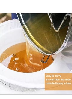 Realfrog 5 Pieces Honey Filter Strainer, Reusable Conical Nylon Honey Sieve, Professional Multifunctional Beekeeping Strainer, Ultra-fine Mesh Strainer Tool for Honey Wine Wax Beer Nut Mil  - Image 3