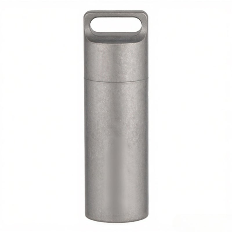 Titanium Pill Case: Mini Size Lightweight Corrosion-Resistant - Waterproof Portable Pill Case for Travel Camping Hiking Outdoor Activities - Image 1
