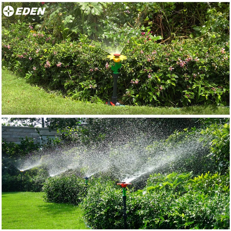 Eden 97065 Daisy Above-Ground 50 Ft Garden Hose and Sprinkler System, DIY Plant Watering Set - Image 5