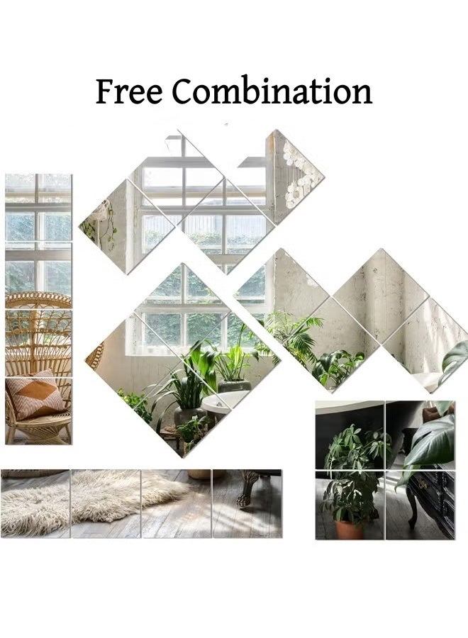 Full-Length Mirrors, Full-Body Mirrors, Wall-Mounted mirrors, Dressing Mirrors, Makeup Mirrors, Hand-Combined And Spliced Mirrors For Bedroom Wardrobes, Square Explosion-Proof Wall Mirrors（8 PCS-30*30cm） - Image 3