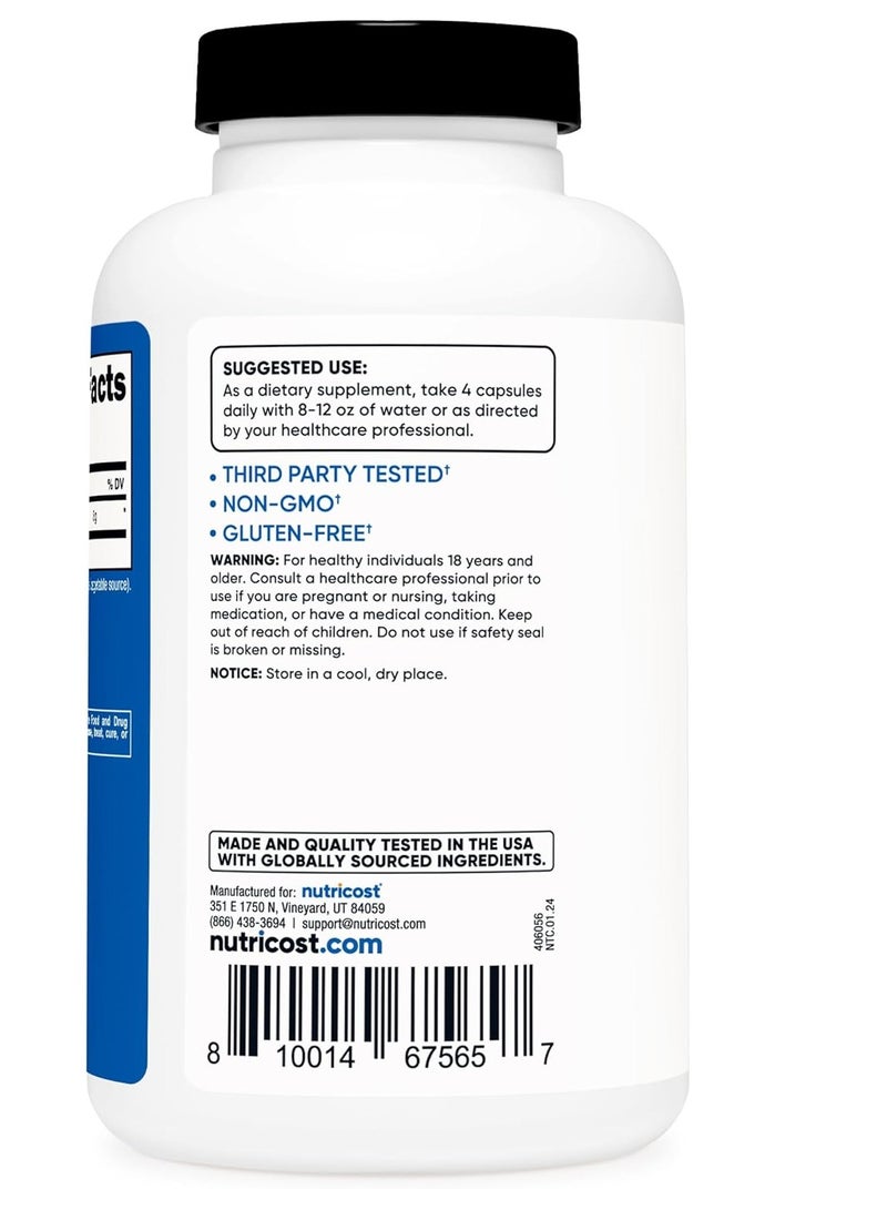 كرياتين مونوهيدرات 3000 مجم، 180 كبسولة - Image 3