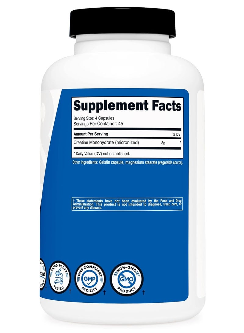كرياتين مونوهيدرات 3000 مجم، 180 كبسولة - Image 4