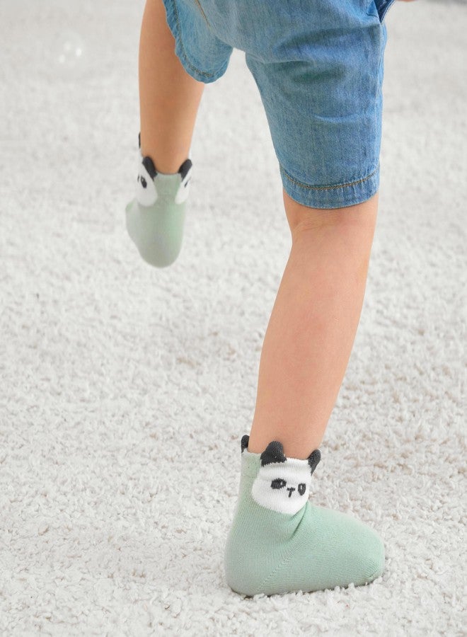 Bearbay Baby Socks 6 Pairs - Non-Slip Gripper for Toddlers, Infants & Kids, Soft Cotton Crew Socks for Boys & Girls, 6-pairs/2401d, 1-3T - Image 5