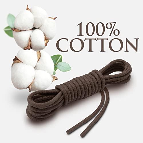 Miscly Waxed Shoe Laces for Dress Shoes - Round Oxford Shoelaces for Men - Multiple Lengths and Colors Available - Dark Brown, 36″ (91 CM) - Image 3