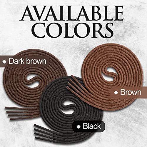 Miscly Waxed Shoe Laces for Dress Shoes - Round Oxford Shoelaces for Men - Multiple Lengths and Colors Available - Dark Brown, 36″ (91 CM) - Image 4