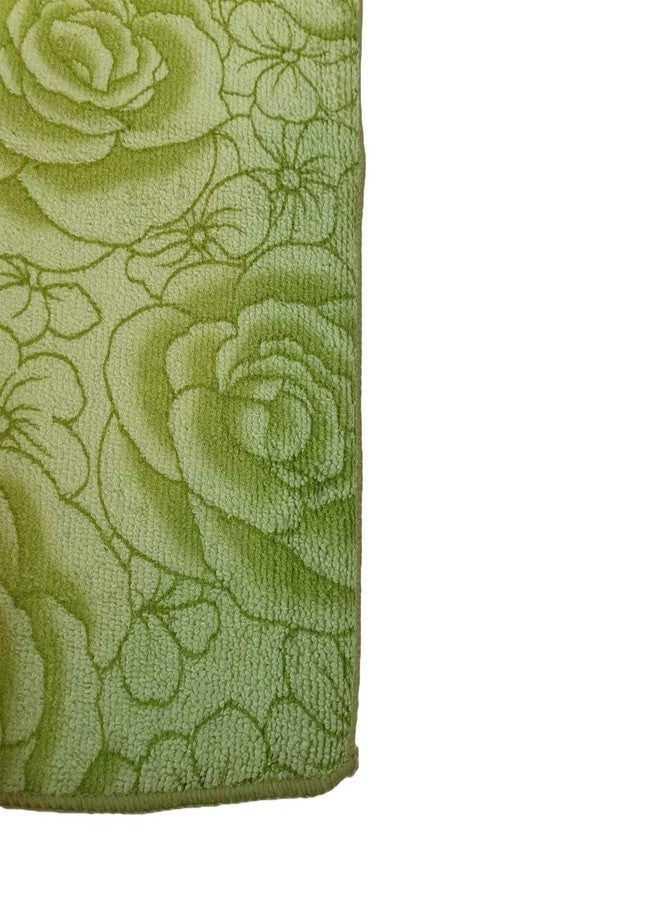 Inditradition Kitchen Sink Utensil Drying Draining Mat | Microfiber Utensils Drying Mat, Green Printed (15 x 20 Inches) - Image 5