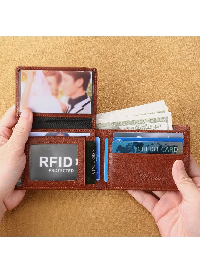 دانتي محفظة دانتي الجلدية الرفيعة للرجال - حامل بطاقات RFID لرخصة القيادة والعملات المعدنية - Image 2