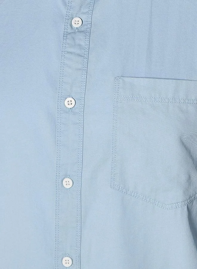 Lee Cooper BLUE Lee Cooper Men Regular Fit Collared Long Sleeve Shirt for Men | Best Price UAE