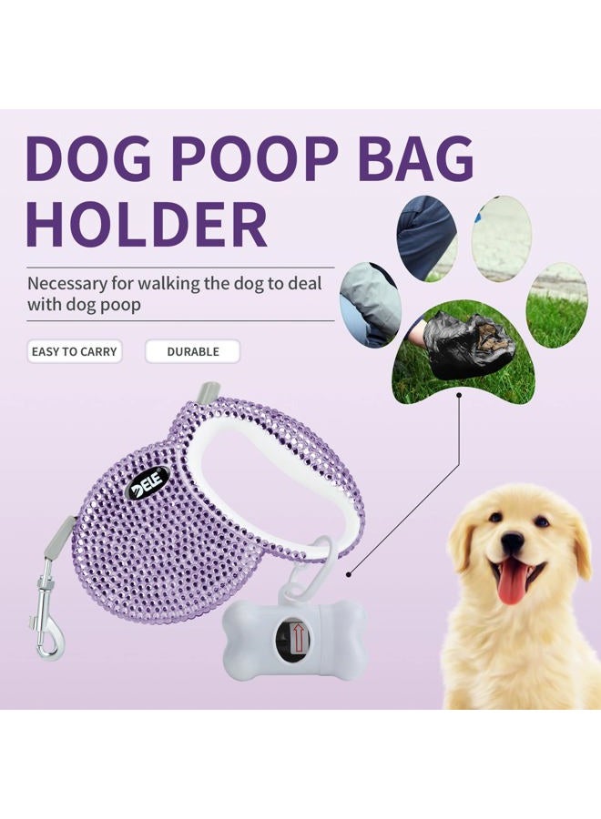 eing Retractable Dog Leash, Pet Walking Leash with Anti-Slip Handle, Strong Nylon Tape, 360°Tangle-Free, Suitable for Small Medium Dog Cat, Gift Waste Bags Dispenser Included,10 ft, Purple - Image 4