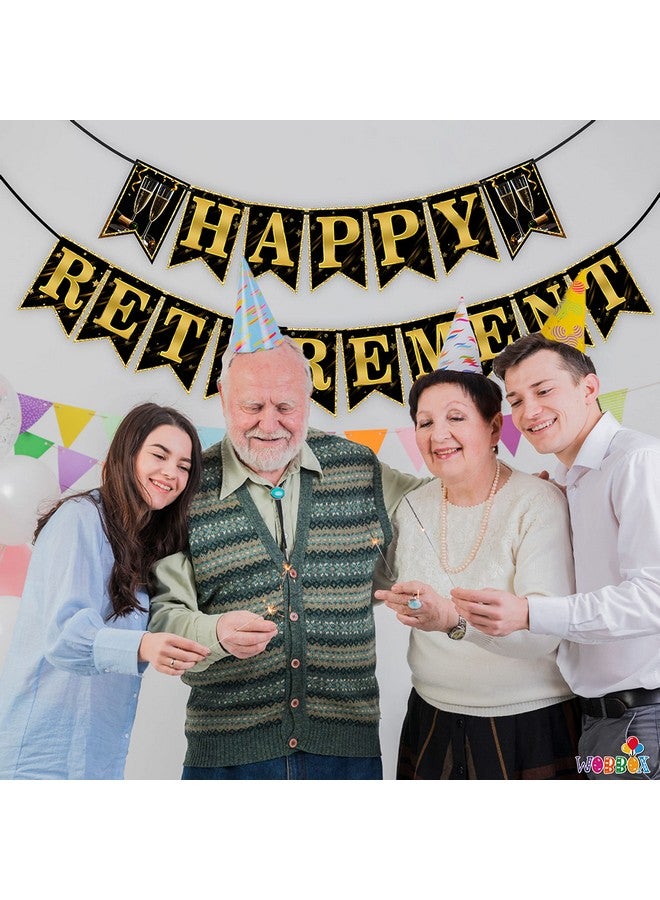 Wobbox Happy Retirement Banner, Retirement Party Banner, Retirement Party Decorations (FP4409) - Image 5