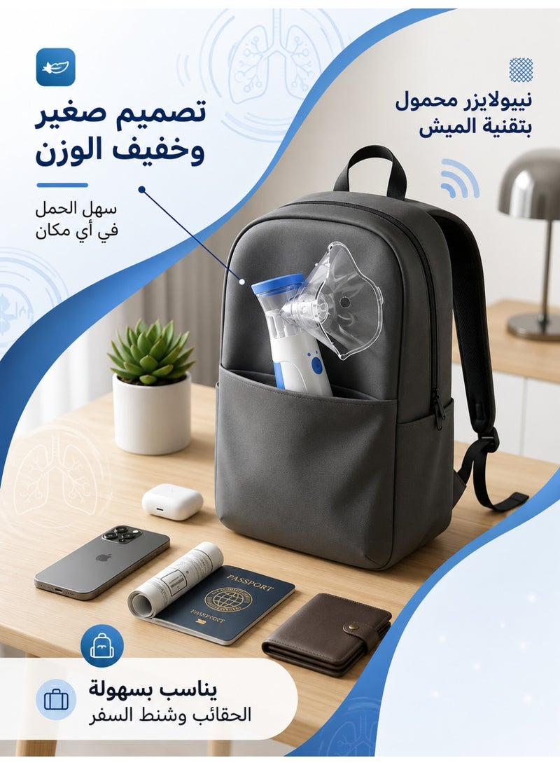 Portable Steam Nebulizer Compact Design For Daily Use And Travel With Adult And Child Masks - Image 5