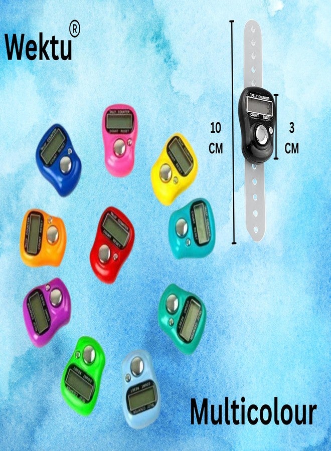 Wektu Digital Tally Counter Ring, Pack of 2, LCD Display, Multicolour, 10 x 3 cm, for Counting, Gym, Running - Image 5
