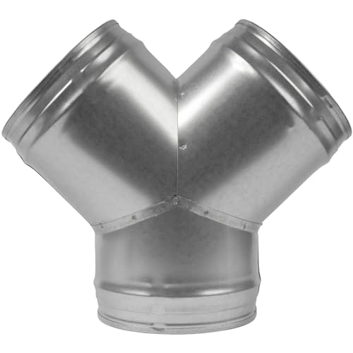 REPA MARKET موصل مجرى هواء مقسم بقطر 6 بوصات لمروحة العادم وخرطوم مجفف 3 طرق موصل خرطوم على شكل Y مفصل معدني على شكل Y بقطر 6 بوصات