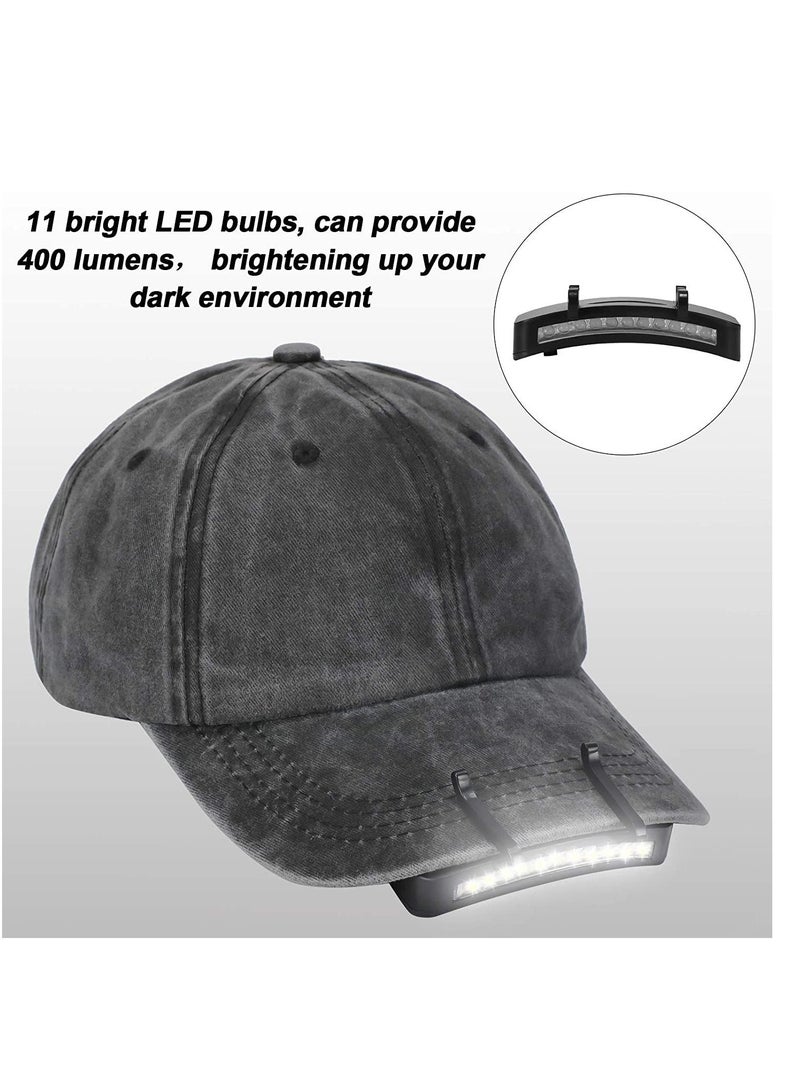 SYOSI Clip Head lamps Clip on Hat Cap Pocket  Rotatable Light Night Cycling Lighting Hands Free Ultra Bright for Running Fishing Camping  Reading Hiking Emergencies 4PCS Battery Not Included  - Image 2