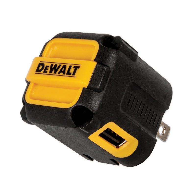 DEWALT Heavy Duty NeverBlock USB Charger, Angled Dual Port 12W Wall Charger Adapter, Foldable Plug, Charging Box Brick, Cube for iPhone 17 16 15 14 13 Pro Max, Galaxy S22 S21 Note 20, HTC, Moto, LG - Image 4