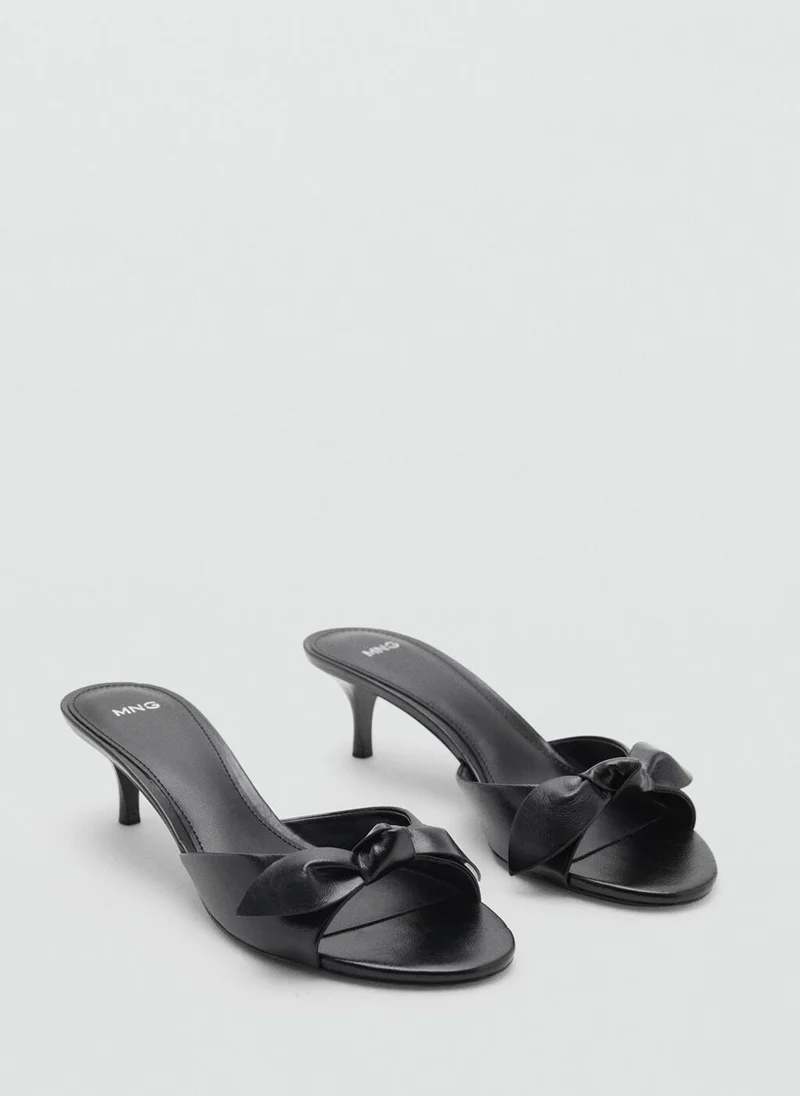 MANGO Bow Heel Sandals